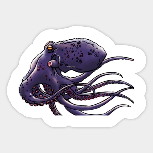 Octopus Art Design Sticker by JuicyCreations